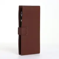 Портмоне мужское, на магните, три отделения, коричневое