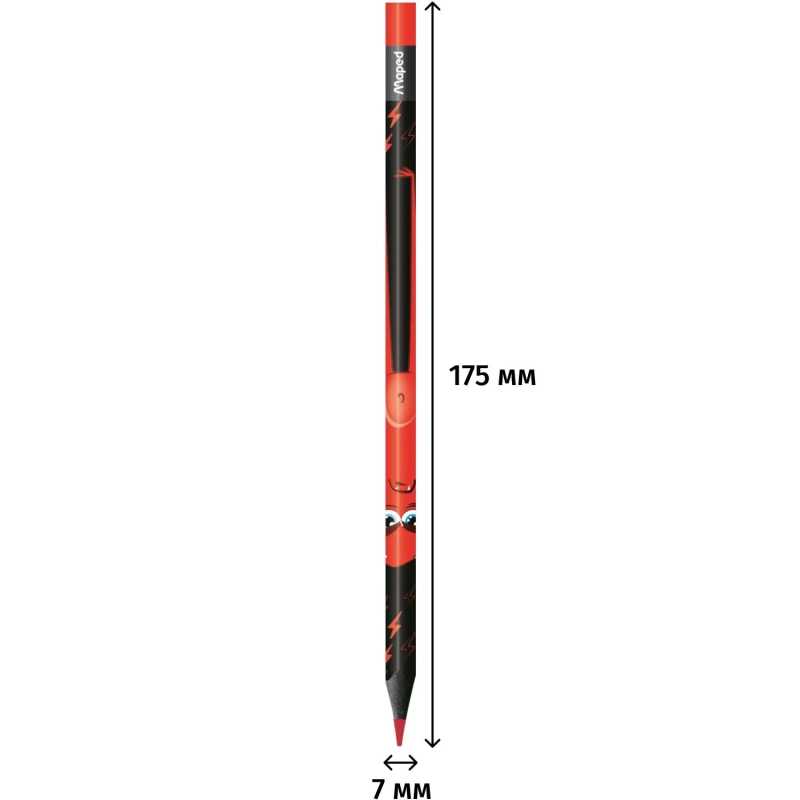 Карандаши цветные Maped BLACK MONSTER трехгранные,пластик,24цв/наб,862624