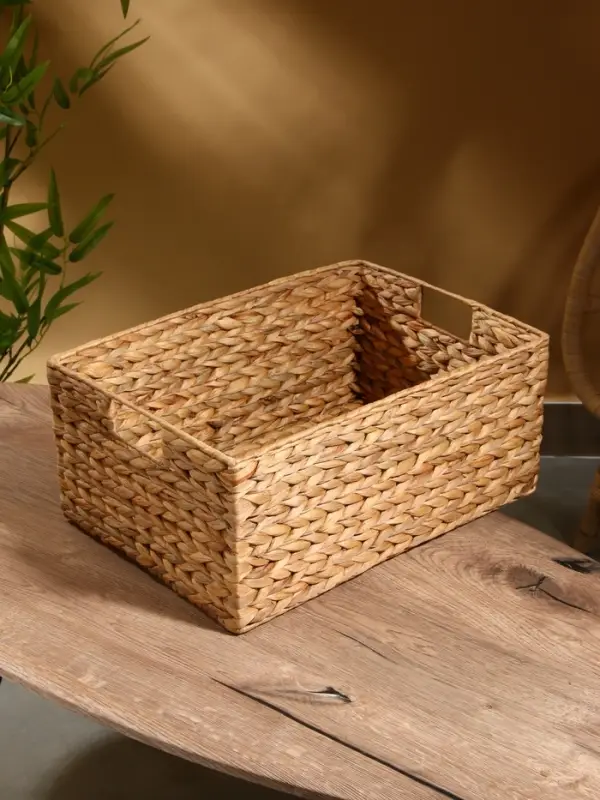 Корзинка прямоугольная, 44&times;30&times;20 см, водный гиацинт