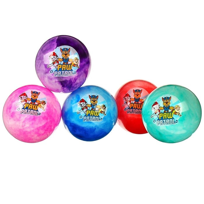 Мяч детский Paw Patrol, 22 см, 60 г, мрамор, МИКС Мяч детский Paw Patrol, 22 см, 60 г, мрамор, МИКС