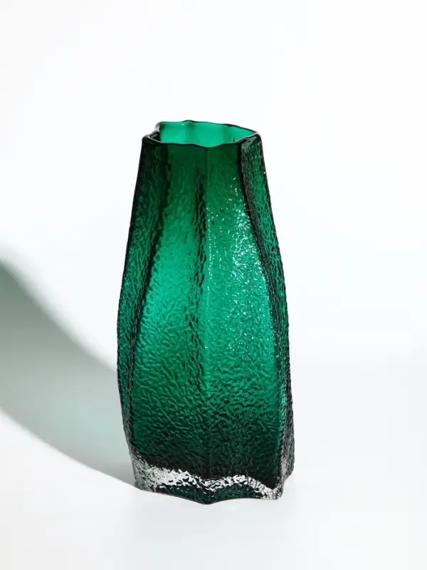 Ваза стекло настольная  Ваза стекло настольная "Дженис" 25х12х8 см, зелёный