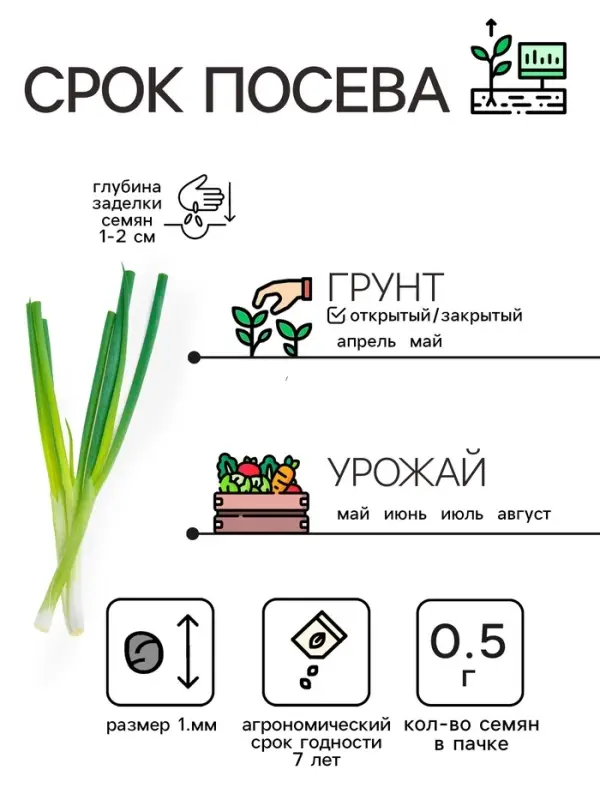 Семена Лук батун  Семена Лук батун "Апрельский", 0,5 г