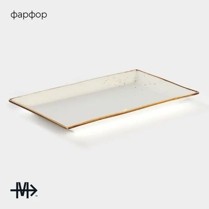 Блюдо сервировочное Magistro «Церера», фарфор, 28×17,5×2 см, белое Блюдо сервировочное Magistro «Церера», фарфор, 28×17,5×2 см, белое