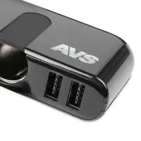 Разветвитель прикуривателя AVS 12/24 (на 3 выхода+2 USB) CS319U