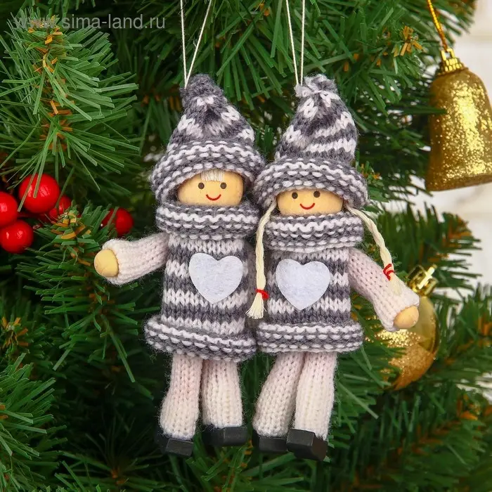 Елочная игрушка &laquo;Уютные куколки&raquo;, МИКС