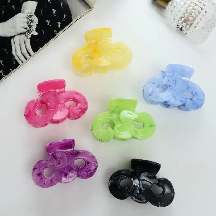 Крабик для волос «Юния», завитки, 8.5 см, МИКС Крабик для волос «Юния», завитки, 8.5 см, МИКС