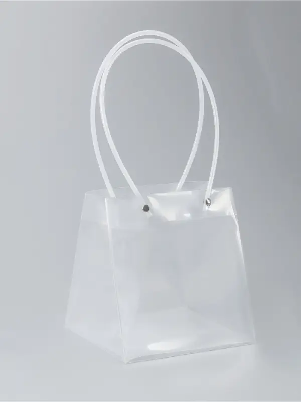 Пакет подарочный с квадратным дном, прозрачный, 16&times;15&times;17 см