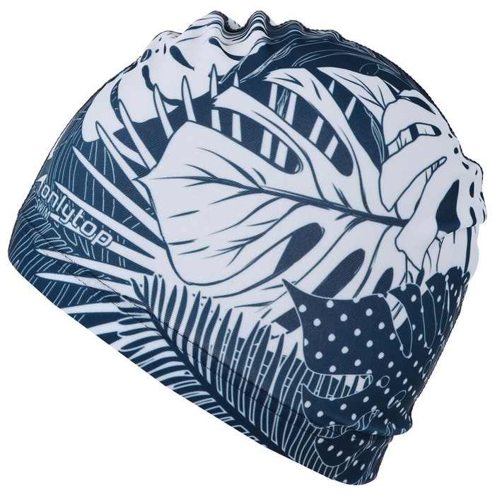 Шапочка для плавания взрослая ONLYTOP Swim «Тропики», тканевая, обхват 54-60 см