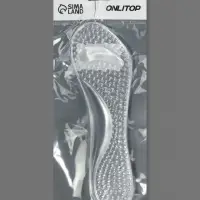 Полустельки для обуви, с супинатором, амортизирующие, массажные, на клеевой основе, 20.5&times;7.5 см, пара, прозрачные