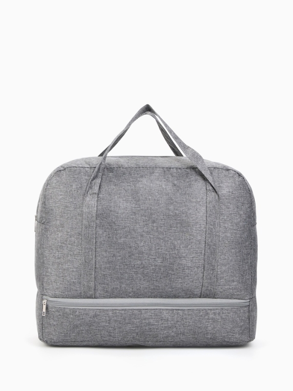 Сумка дорожная на молнии, серая Сумка дорожная на молнии, серая