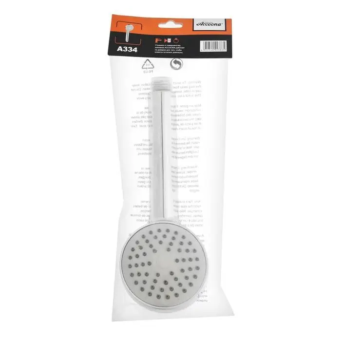 Лейка для душа Accoona A334, 1 режим,  хром Лейка для душа Accoona A334, 1 режим,  хром