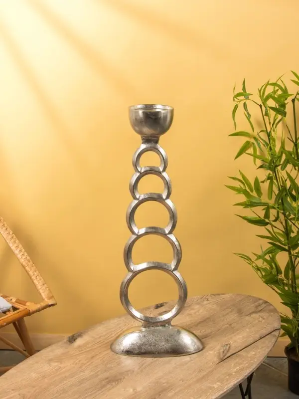 Подсвечник "Фазы Луны" алюминий 28х13х72,5 см