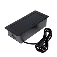 Розетка выдвижная Luazon Lighting, 16 А, двухместная, в стол, 2xUSB, 2.1 A, чёрная