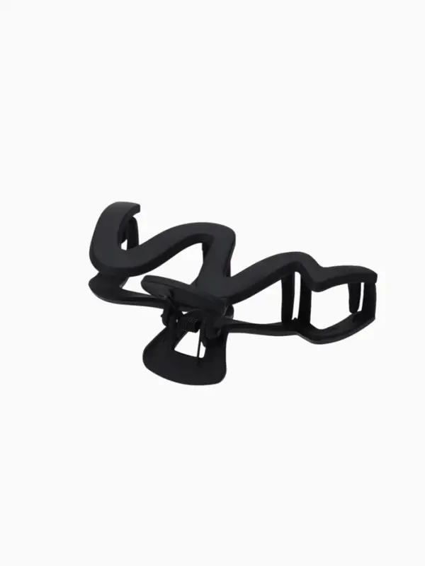 Крабик для волос &laquo;Волна матовый&raquo;, 10 см, чёрный