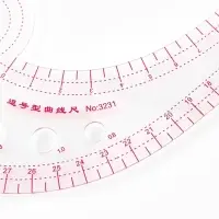 Лекало портновское метрическое &laquo;Улитка&raquo;, 30&times;10.5 см, s=0.5 мм, прозрачное