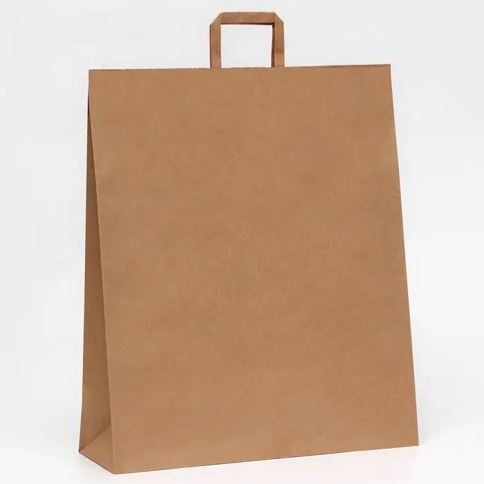 Пакет бумажный крафт 90 г/м², плоская ручка, 45×15×53 см Пакет бумажный крафт 90 г/м², плоская ручка, 45×15×53 см