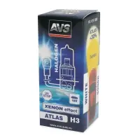 Галогенная лампа AVS ATLAS BOX/5000К/ H3.12V.55W.коробка 1шт.