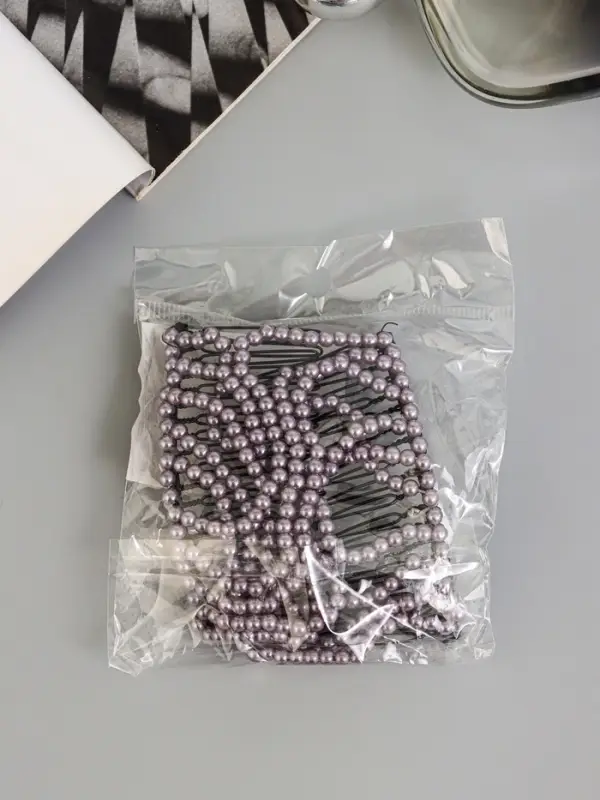 Зажим для волос &laquo;Сетка&raquo;, роскошь, 9.5 см, сиреневый