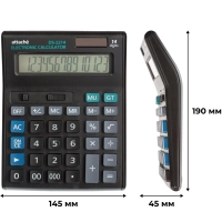 Калькулятор настольный ПОЛНОРАЗМЕРНЫЙ Attache 14 разр., черный