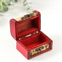 Шкатулка для украшений &laquo;Сундучок. Совята&raquo;, дерево, 6&times;8&times;5.5 см