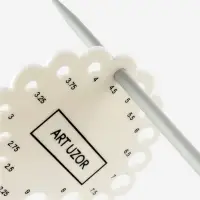 Линейка для определения размера спиц для вязания, 8&times;7.5 см
