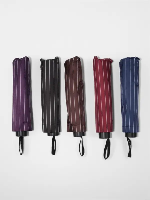 Зонт механический &laquo;Полоса&raquo;, эпонж, 4 сложения, 10 спиц, R=53/60 см, d=106 см, МИКС