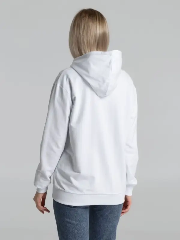 Толстовка на молнии с капюшоном Unit Siverga белая, размер XS Толстовка на молнии с капюшоном Unit Siverga белая, размер XS