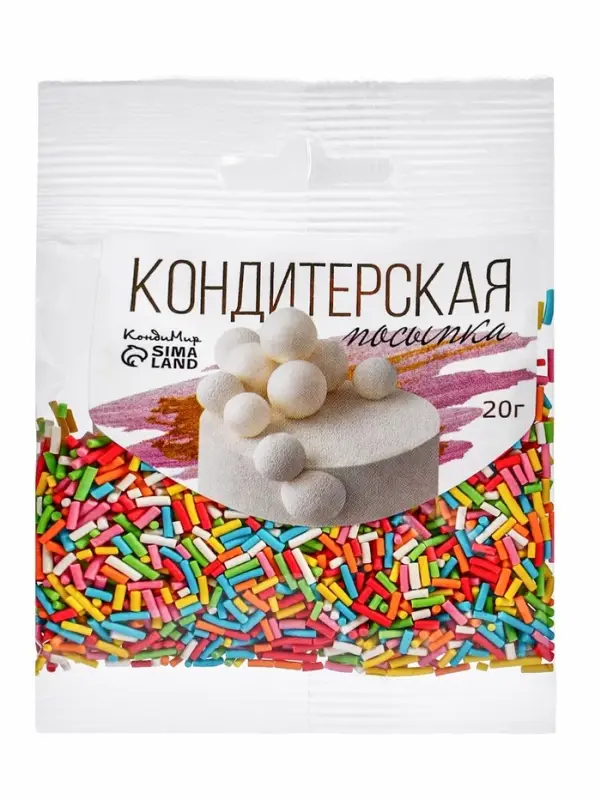 Посыпка сахарная декоративная &laquo;Микс&raquo;, разноцветная, 20 г