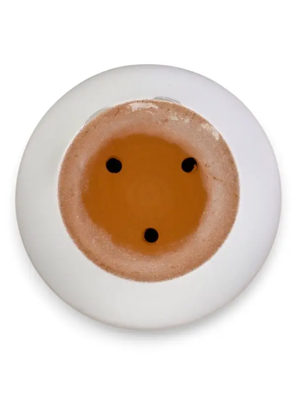 Горшок цветочный с поддоном 2,5 л, d18/h16 см капучино керамика, Горшок цветочный с поддоном 2,5 л, d18/h16 см капучино керамика, "Туман" (М)