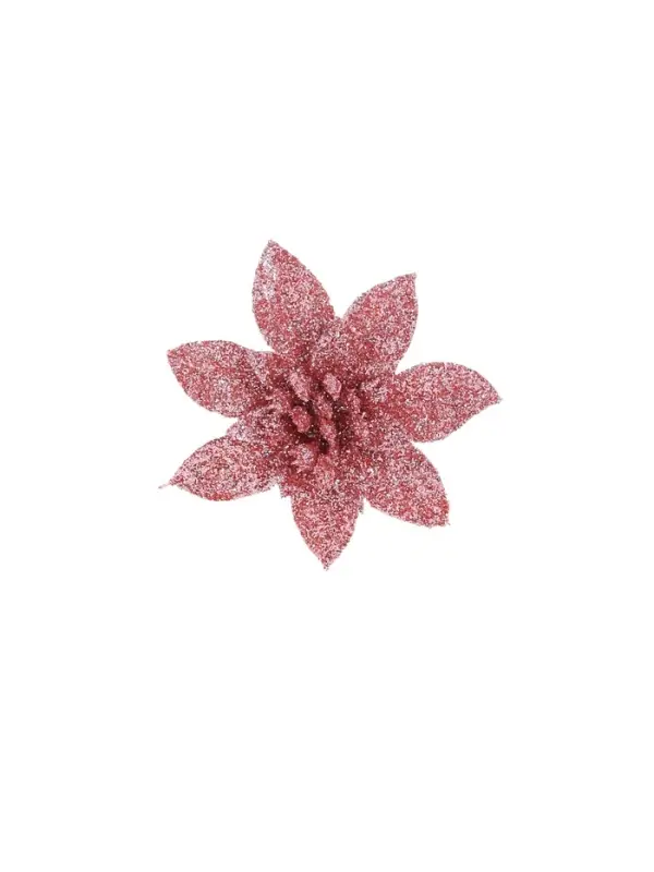 Ёлочные игрушки 6 шт. &laquo;Зимнее волшебство. Цветы пышные - блеск&raquo; пластик, 5&times;5 см, МИКС