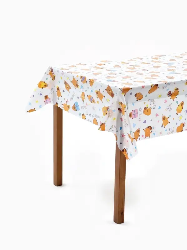 Скатерть одноразовая, Капибара, 120*180 см, 1 шт.