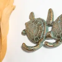 Крючки настенные &laquo;Четыре черепахи&raquo;, ключница декоративная, чугун, 21.5&times;7&times;2 см