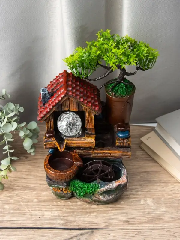 Фонтан Фонтан "Домик под деревом" 32х15х13 см (с подсветкой)