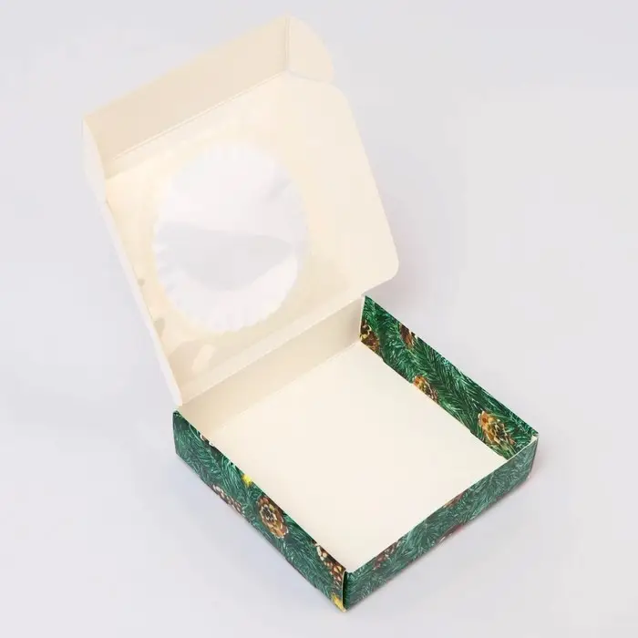 Подарочная коробка сборная с окном «Счастья», 11.5×11.5×3 см Подарочная коробка сборная с окном «Счастья», 11.5×11.5×3 см