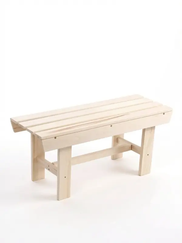 Лавка деревянная для дачи и бани, 100&times;40&times;41 см, из наличника