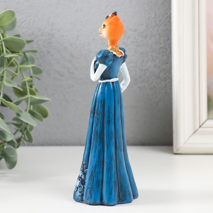 Сувенир полистоун Сувенир полистоун "Леди кошка в синем платье"
