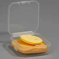 Спонжи для макияжа, в футляре, 2 шт., жёлтые