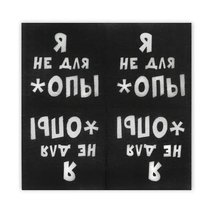 Салфетки бумажные однослойные Гармония цвета «Я не для *опы», 24х24 20 шт. уп