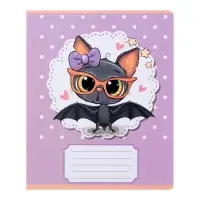 Комплект тетрадей из 10 штук, 12 листов в узкую линию Calligrata "Милашки с бантиком", обложка мелованная бумага, ВД-лак, блок офсет, 5 видов по 2 штуки