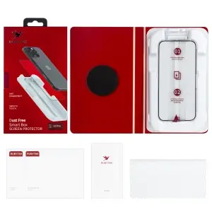 Защитное стекло для iPhone 15 Pro RUBYTAK Silk Printing с аппликатором