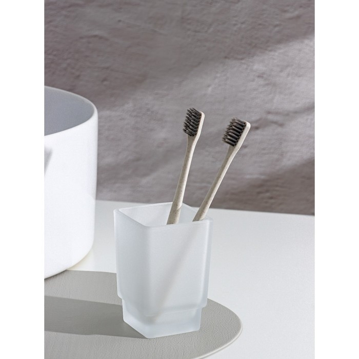 Стакан стеклянный матовый «Квадро» Стакан стеклянный матовый «Квадро»