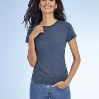 Футболка женская Imperial Fit Women черный меланж, размер XL