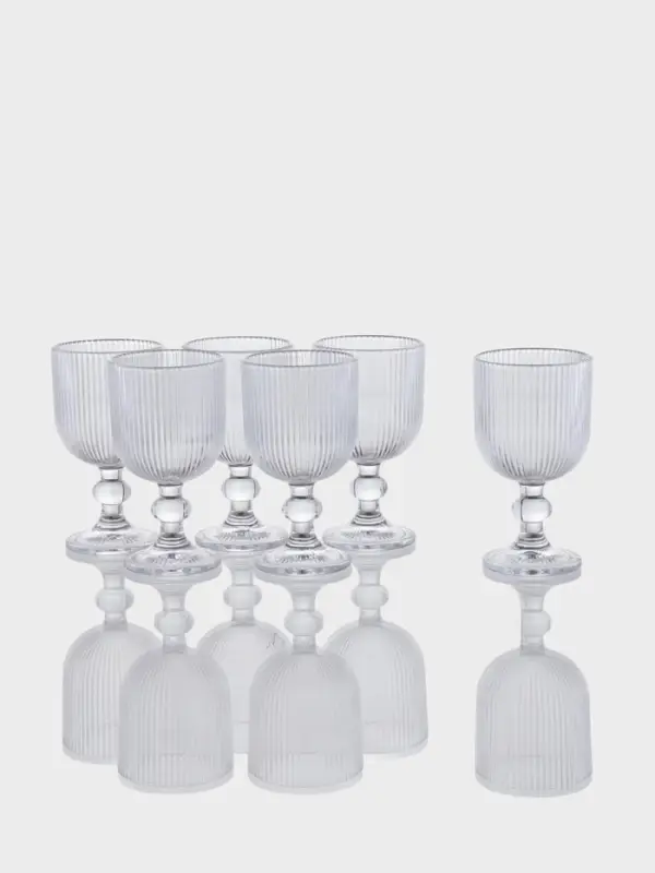 Набор бокалов для вина "Грани" 250 мл, 6 шт, р-р 1й шт 8х14,5 см, прозрачные