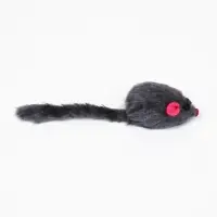Игрушка для кошек "Малая мышь меховая", серая, 5 см
