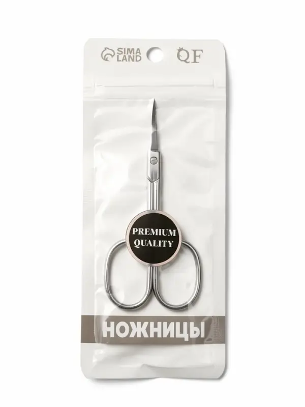 Ножницы маникюрные &laquo;Премиум&raquo;, для кутикулы, загнутые, узкие, 9.3 см, на блистере