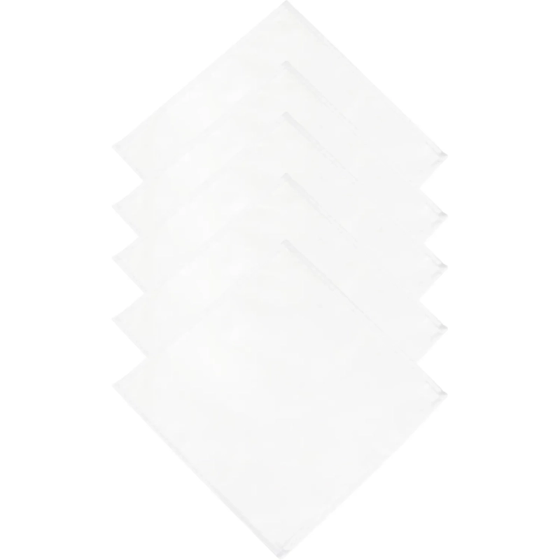 Салфетка Luscan 35х35см (88%ПЭ, 12%хлопок) рис.2, белый, 5 шт/уп