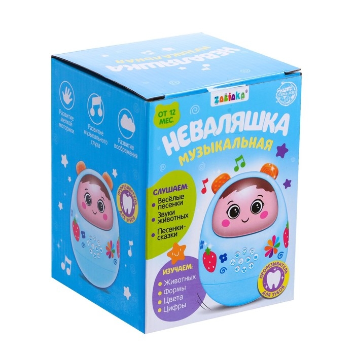 Музыкальная неваляшка «Мой малыш», звук, свет, цвет голубой