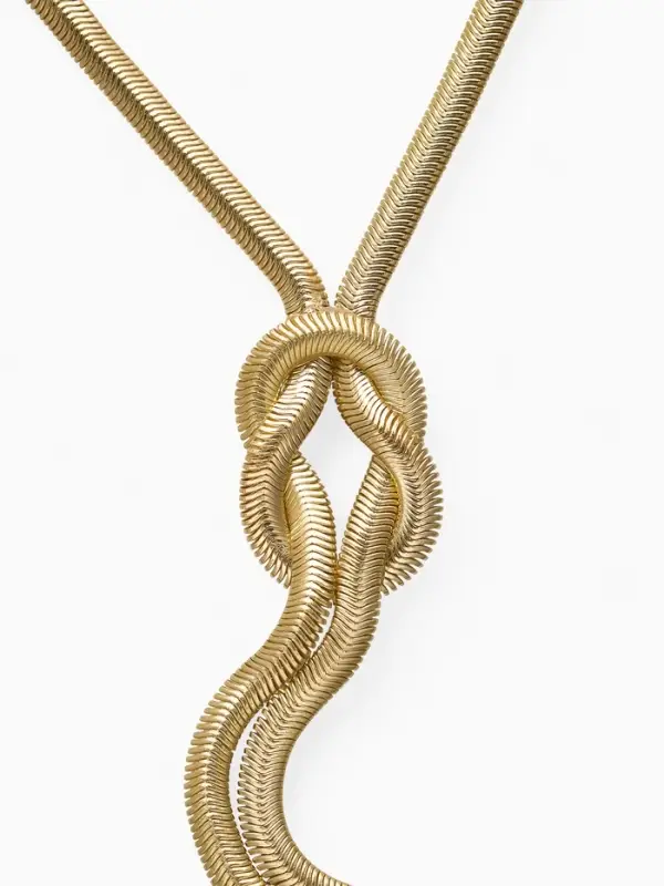 Кулон &laquo;Галстук узел&raquo;, цвет золото