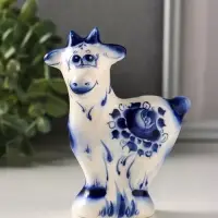 Фигурка фарфор &laquo;Козёл Кузя&raquo;, 11.5 см, гжель