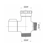 Дивертор ZEIN Z741, для смесителя, корпус цинк, керамика, цвет хром